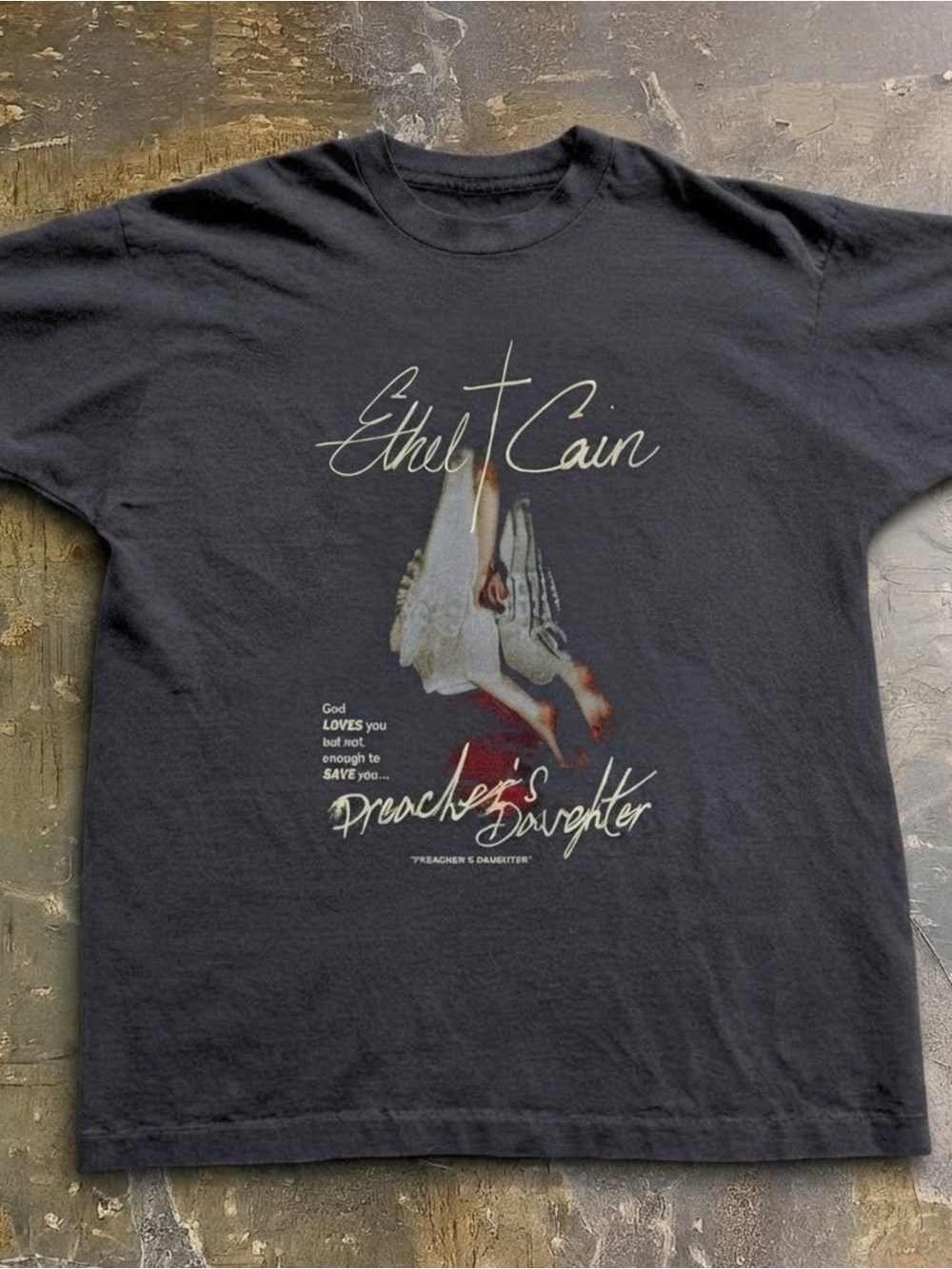 Gildan Black Ethel Cain 'Preacher's Daughter' Graphic Tee